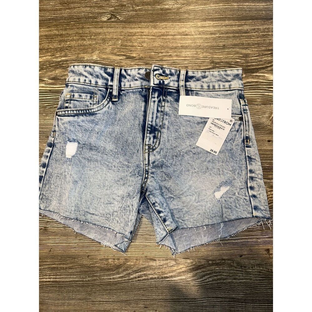 Treasure Bond High Waist Boyfriend Cutoff Denim Shorts Vintage Size 14. NWT. 7 - Picture 1 of 8